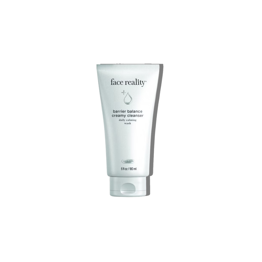 Barrier Balance Creamy Cleanser for hydrating and soothing acne-prone skin, promoting a healthy microbiome for clearer skin.