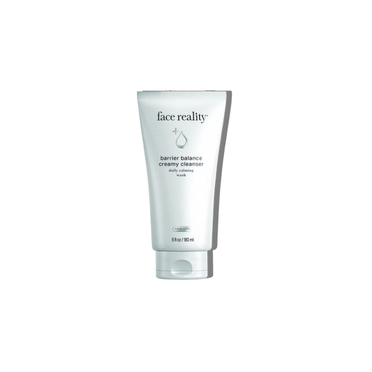 Barrier Balance Creamy Cleanser for hydrating and soothing acne-prone skin, promoting a healthy microbiome for clearer skin.