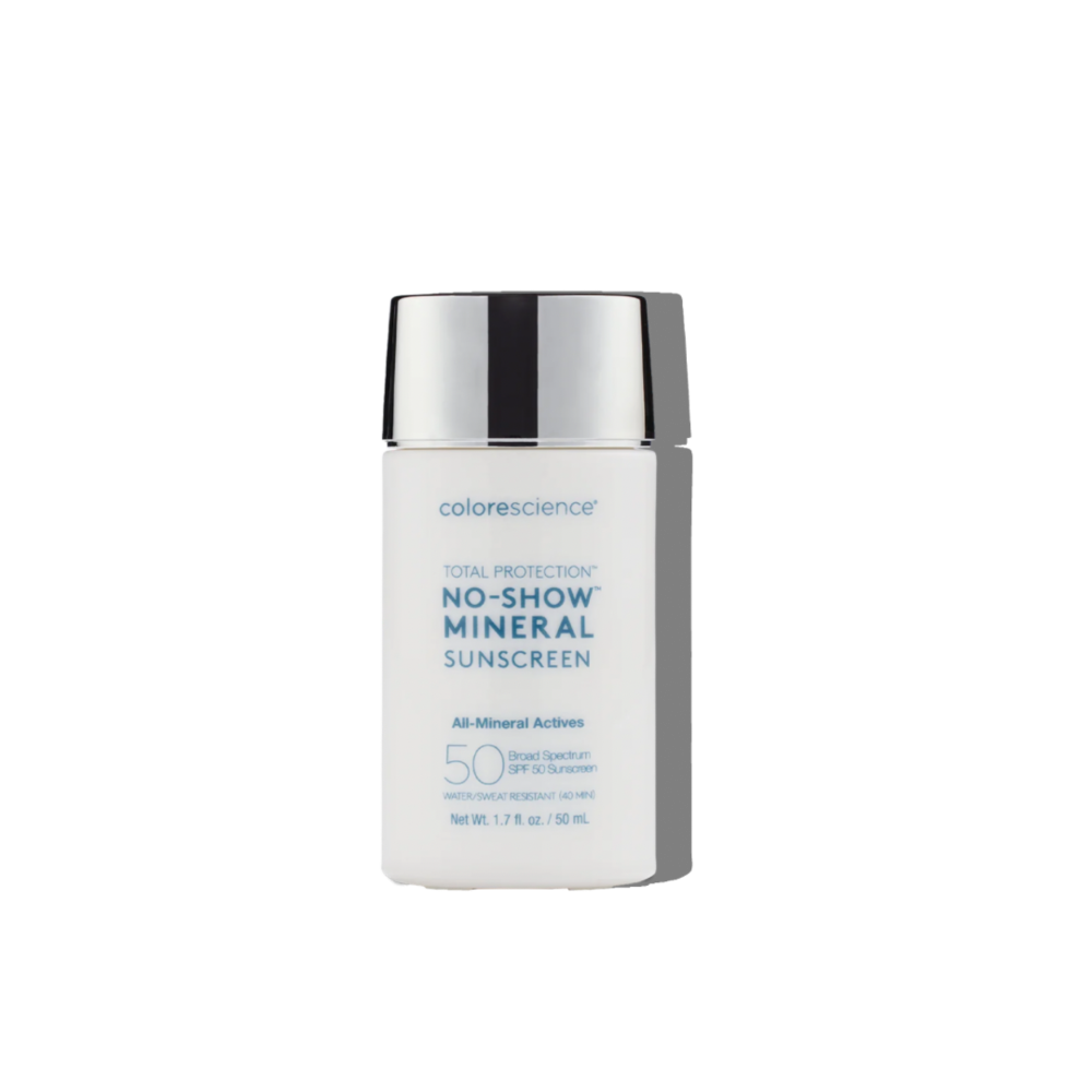 No-Show Mineral Sunscreen SPF 50 for sheer, lightweight sun protection without a white cast






