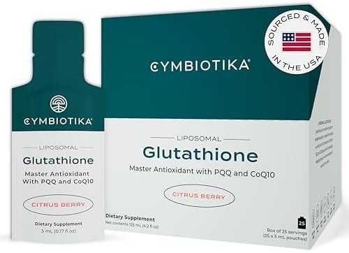 Cymbiotika Liposomal Glutathione - Master antioxidant supplement for improved energy, cellular health, and enhanced nutrient absorption.