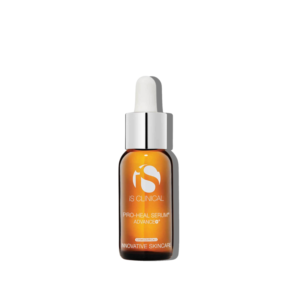 Pro-Heal Serum Advance+ - Antioxidant-rich serum featuring Vitamin C, Olive Leaf Extract, and Vitamins E & A for blemish-prone and aging skin.