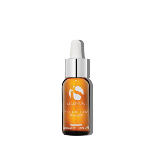 Pro-Heal Serum Advance+ - Antioxidant-rich serum featuring Vitamin C, Olive Leaf Extract, and Vitamins E & A for blemish-prone and aging skin.