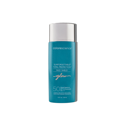 Sunforgettable Face Shield Glow SPF 50 for hydrating and illuminating sun protection with a radiant glow