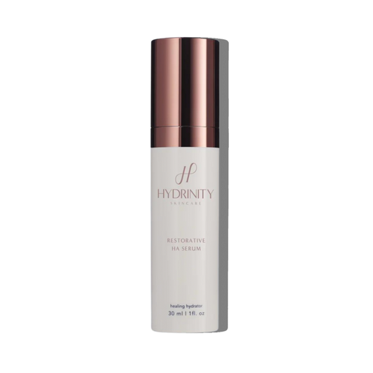 Restorative HA Serum for hydrating, brightening, and healing delicate, compromised skin.