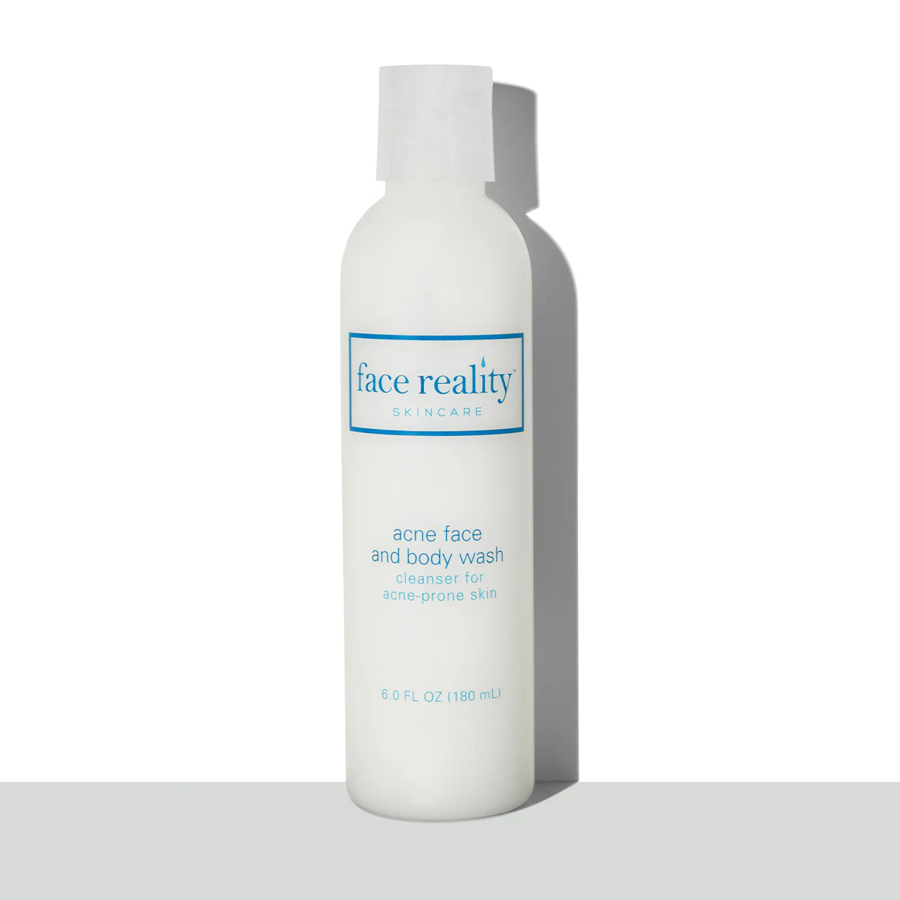 Acne Face and Body Wash with 2.5% Benzoyl Peroxide, gel cleanser for oily and inflamed acne-prone skin
