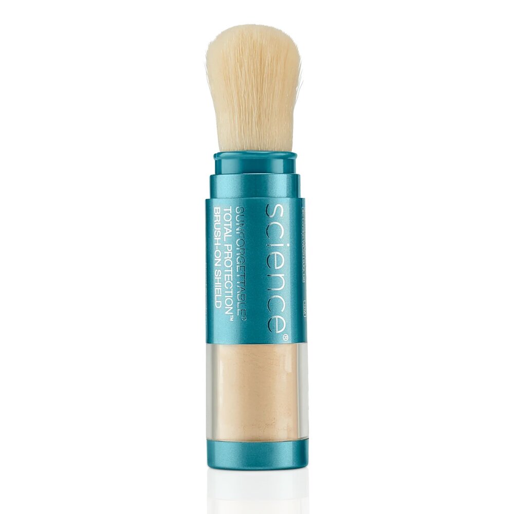 Sunforgettable Brush-On Shield SPF 50 for easy, on-the-go mineral sunscreen protection