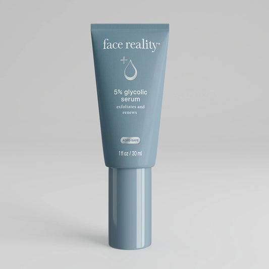 Glycolic Serum by Face Reality, exfoliating serum for noninflamed acne and improving skin tone and texture