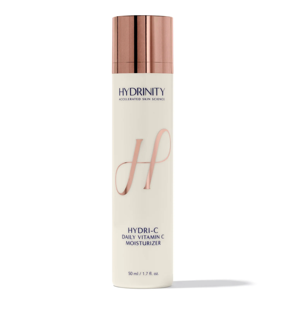 HYDRI-C Daily Vitamin C Moisturizer with MicroFusion Technology™ for antioxidant protection, collagen boosting, wrinkle reduction, and enhanced skin radiance.