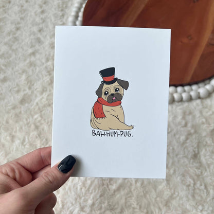 Bah Hum Pug Greeting Card