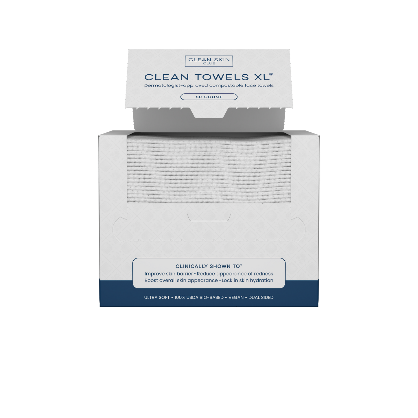 Clean Towels XL™, Disposable Face Towels, 50 Count